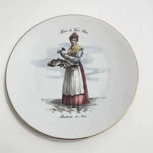 Porcelains Metier Du Vieux Paris Marchand de Noix Plate